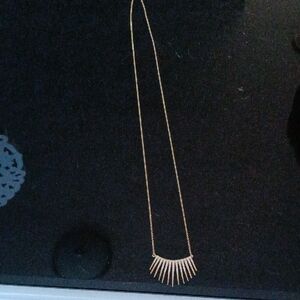 Swarovski Gold Necklace with Silver Spikes